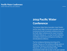 Tablet Screenshot of pacificwaterconference.com